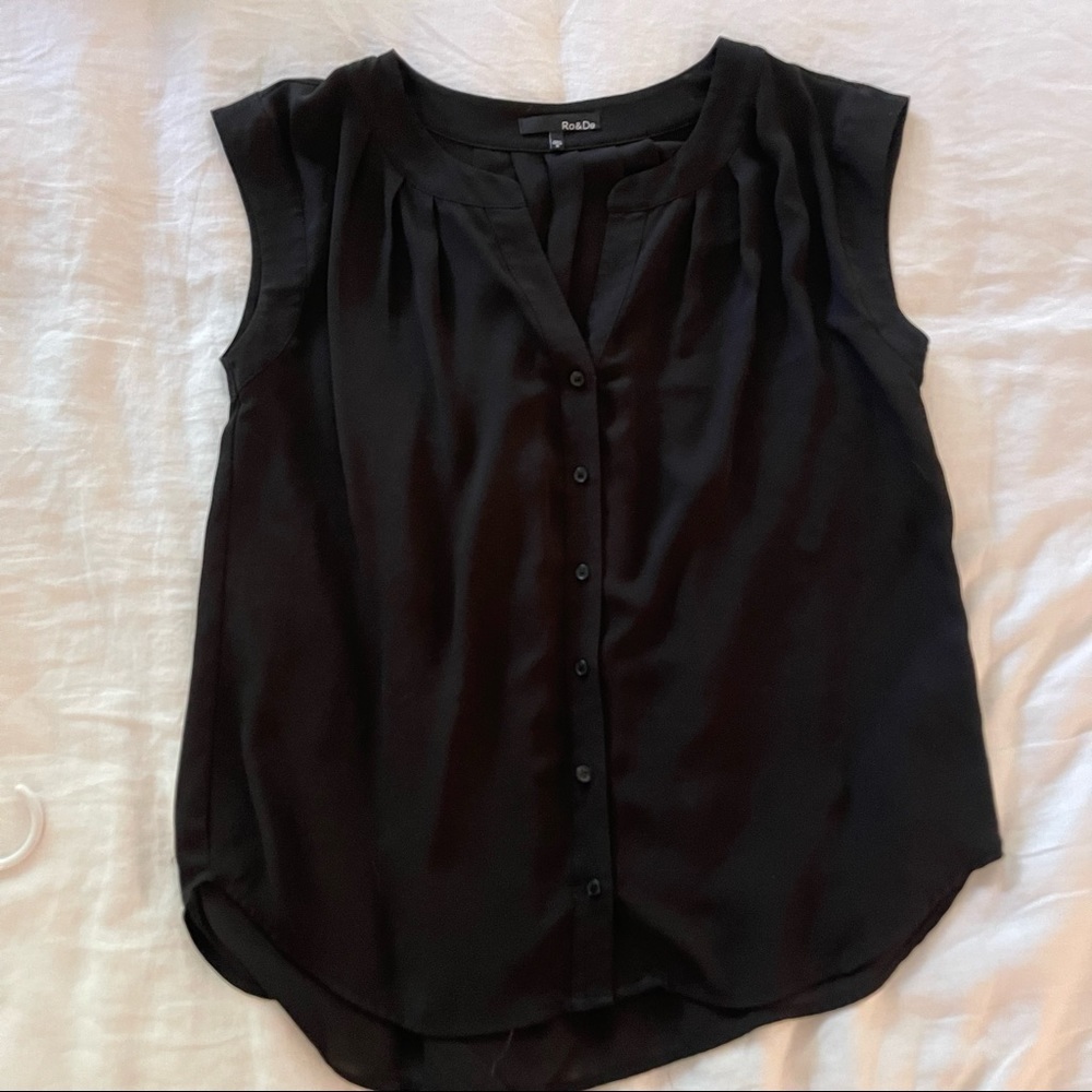 Black button up blouse
